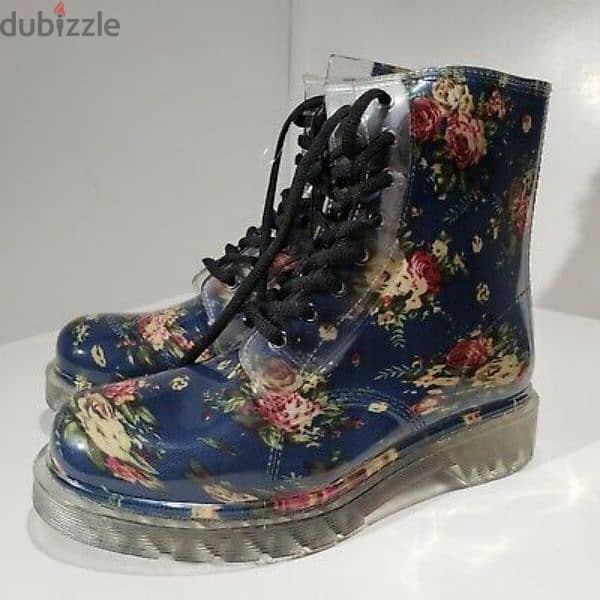 boots Dirty Laundry floral rain boots 38.39 2