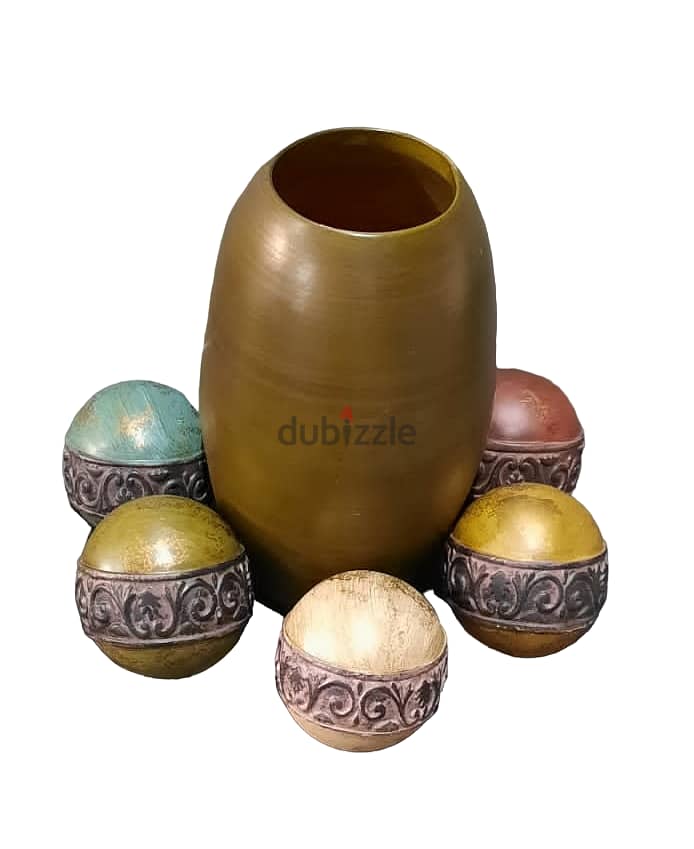 Wooden Artisan Colored Decorative Balls Finely Crafted AShop™ 4