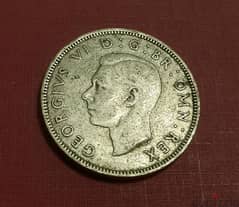 1940  England Silver 2 Shillings KGVI 11.31gr.