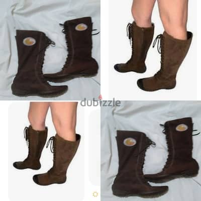 shoes brown boots 38.39 suede