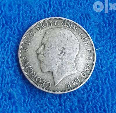 1922 Great Britain silver Florin KGV فضة الملك جورج الخامس بريطانيا