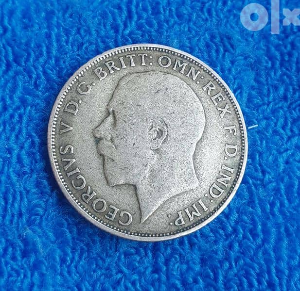 1922 Great Britain silver Florin KGV فضة الملك جورج الخامس بريطانيا 0