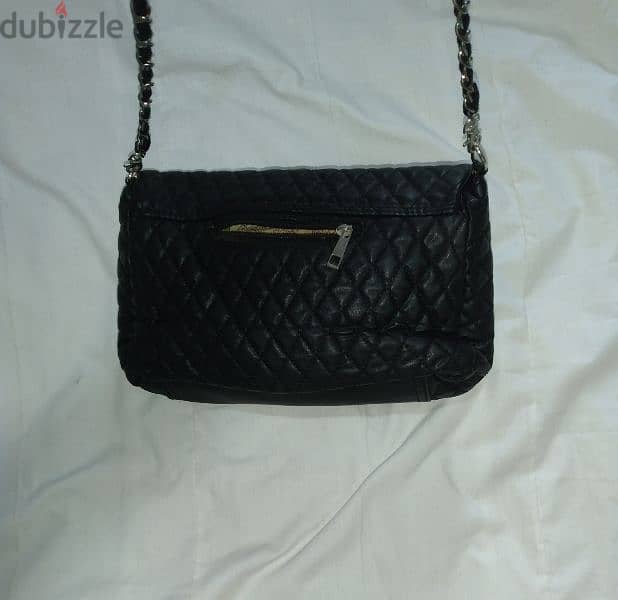 handbag real leather copy CC black 6