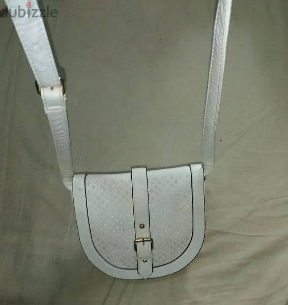 bag white cross real leather 3