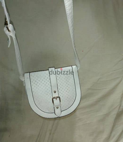 bag white cross real leather 4