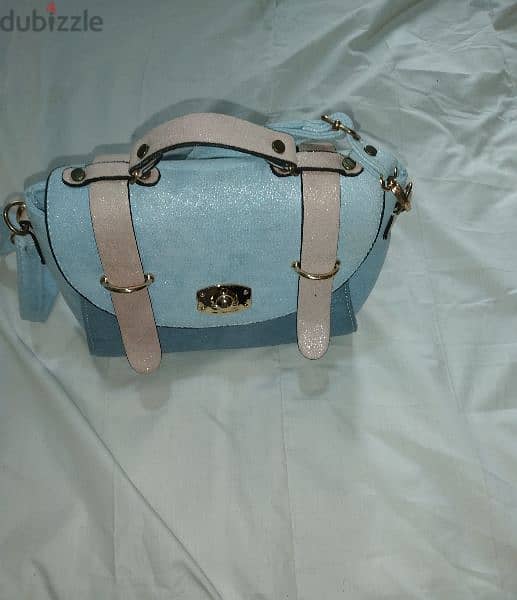 cross bag blue with pink high quality medium size 1