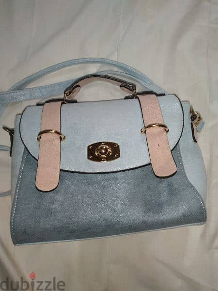 cross bag blue with pink high quality medium size 4