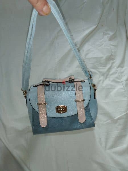 cross bag blue with pink high quality medium size 6