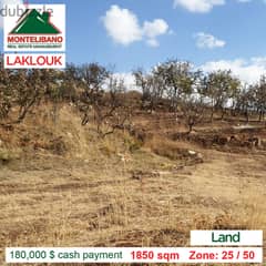 1850 sqm!!! Land in Laklouk for Sale !
