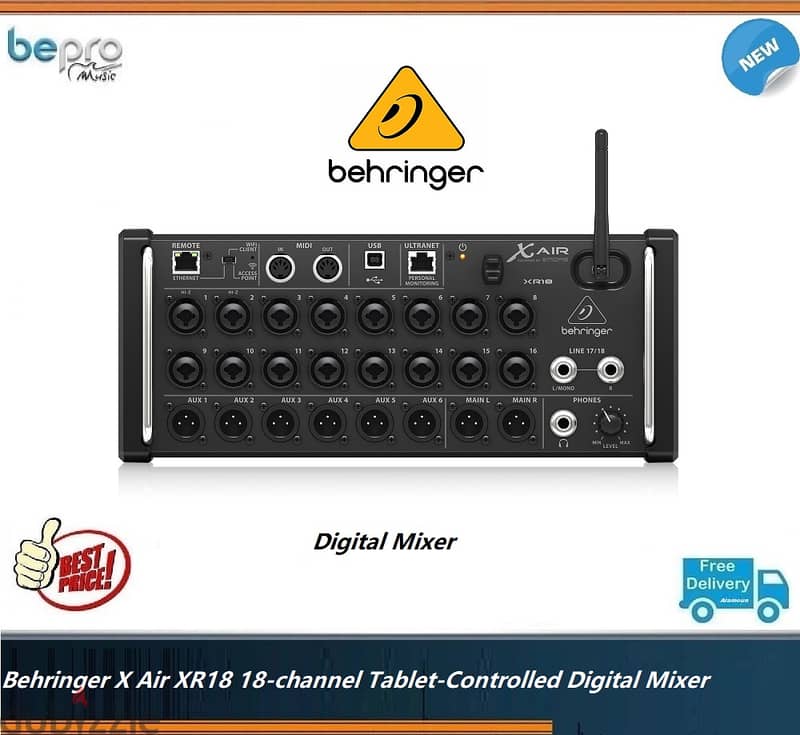 Behringer X Air XR18 18-channel Tablet-Controlled Digital Mixer 0