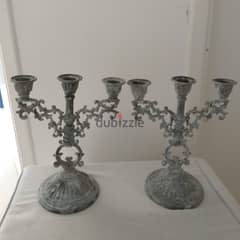 2 Bronze Candle Holders 0