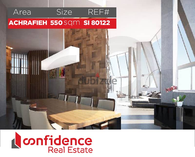 Marvelous and Breath-taking 550 SQM for Sale in Achrafieh! REF#SI80122 0
