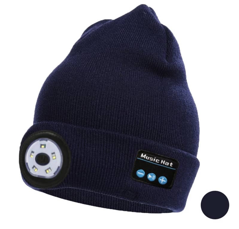 Bluetooth Beanie Hat Wireless Headphones With Led for Outdoor Sports. 1