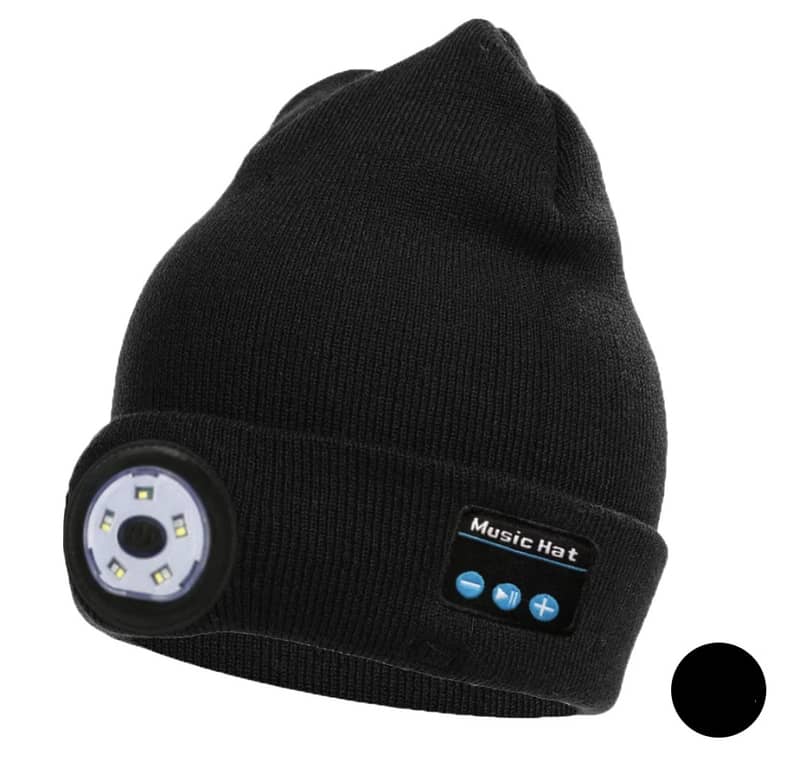 Bluetooth Beanie Hat Wireless Headphones With Led for Outdoor Sports. 3