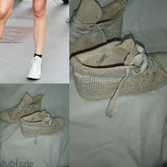 shoes colour beige with rainbow strass size 38 0
