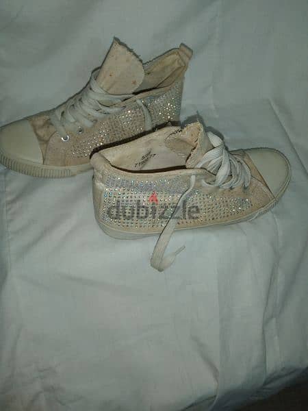 shoes colour beige with rainbow strass size 38 3