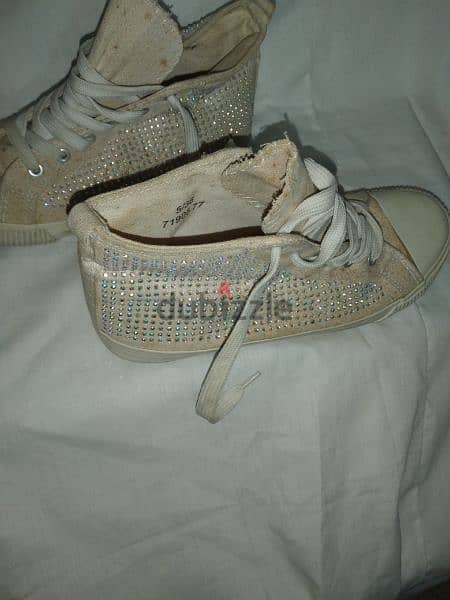 shoes colour beige with rainbow strass size 38 4