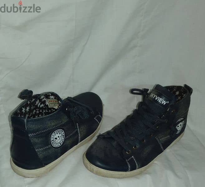 shoes denim blue black size 40 used once 1