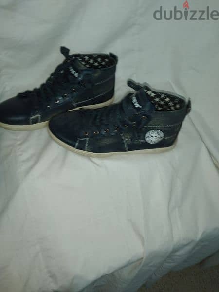 shoes denim blue black size 40 used once 4