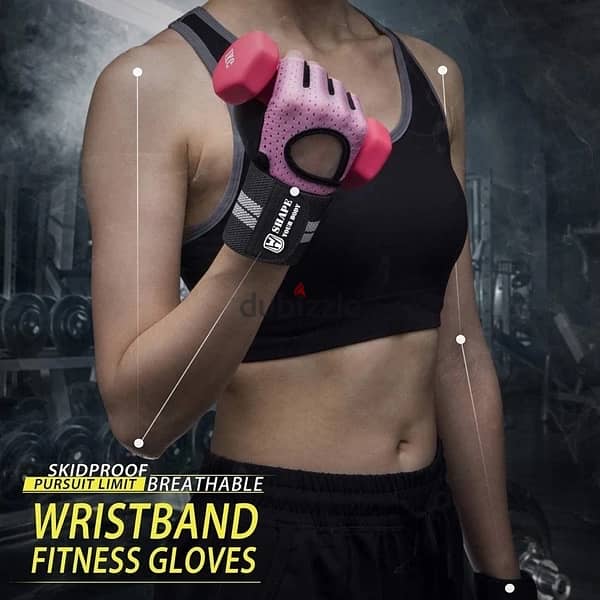 Gym Fitness Gloves with Wrist Wrap Support 1