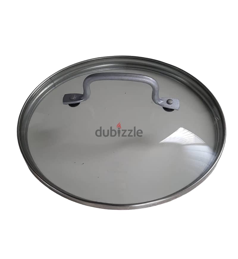 Glass with Stainless Steel Base Pot/Pan Cover AShop™ 1