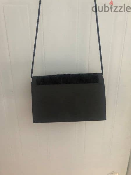 hsndbag black satin rushed shoulder bag vintage 3