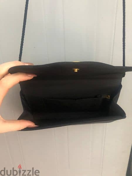 hsndbag black satin rushed shoulder bag vintage 6