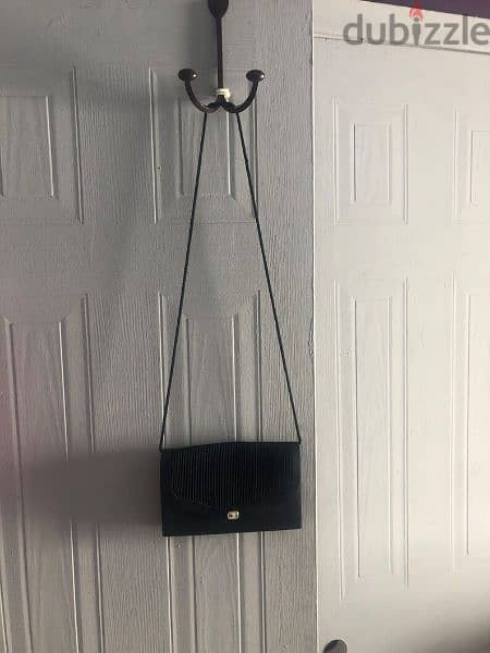 hsndbag black satin rushed shoulder bag vintage 7