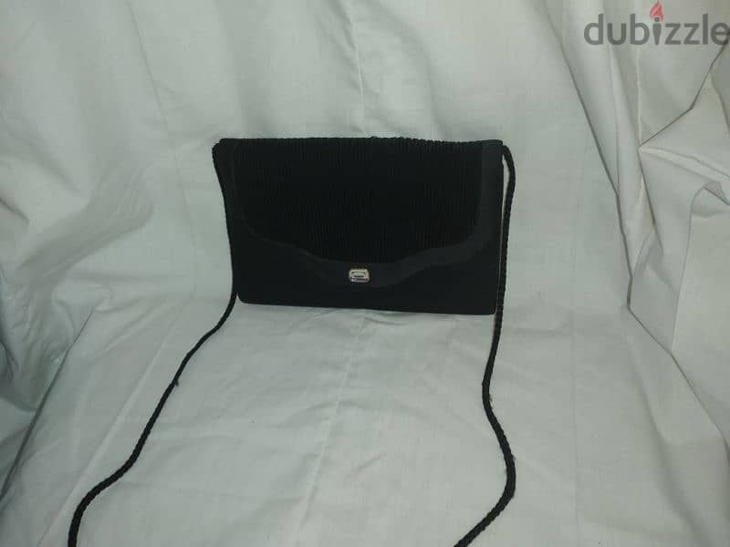 hsndbag black satin rushed shoulder bag vintage 10