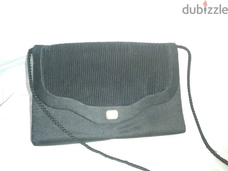 hsndbag black satin rushed shoulder bag vintage 11