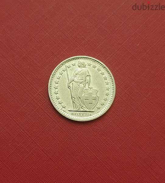 Switzerland Helvetia 1/2 Franc 1972  KM# 23a 0