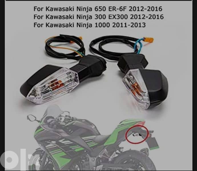 Kawazaki Pair (right & left) Rear Turn Signal Indicator 2