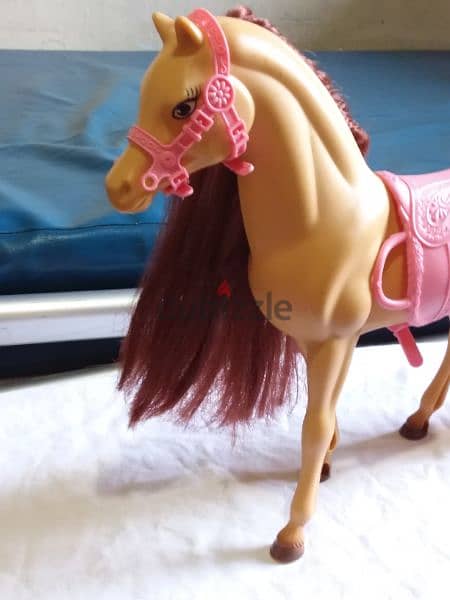 BARBIE HORSE Original plastic great Mattel toy red hair +Horse 2 pcs 5