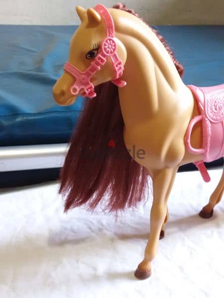 BARBIE HORSE Original plastic great Mattel toy red hair +Horse 2 pcs 4