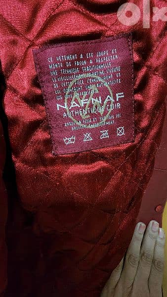 Naf Naf genuine leather coat large معطف جلد 11