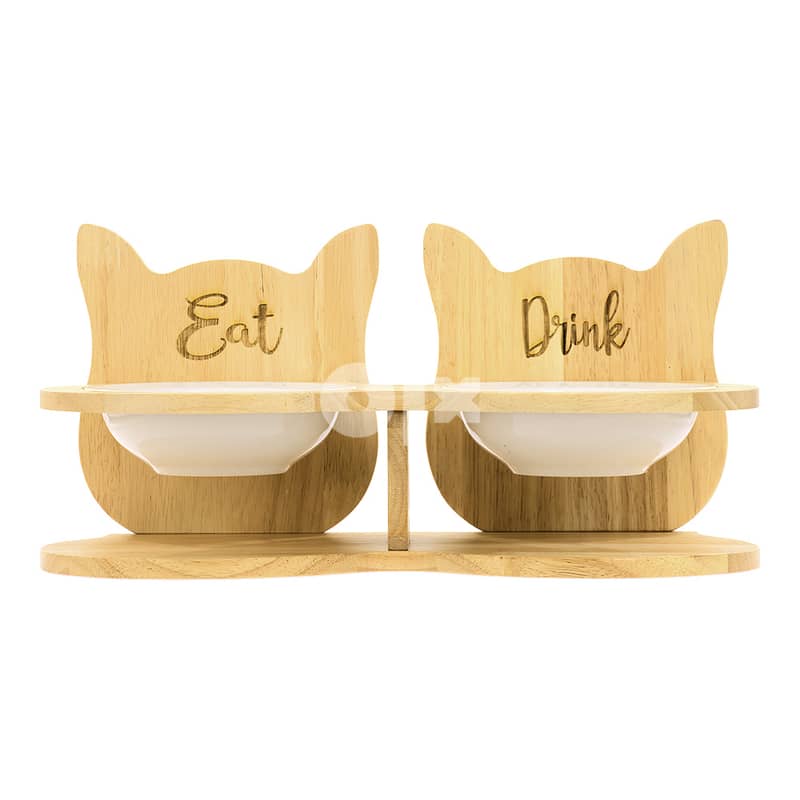 Bamboo Cat/Dog Feeder 4