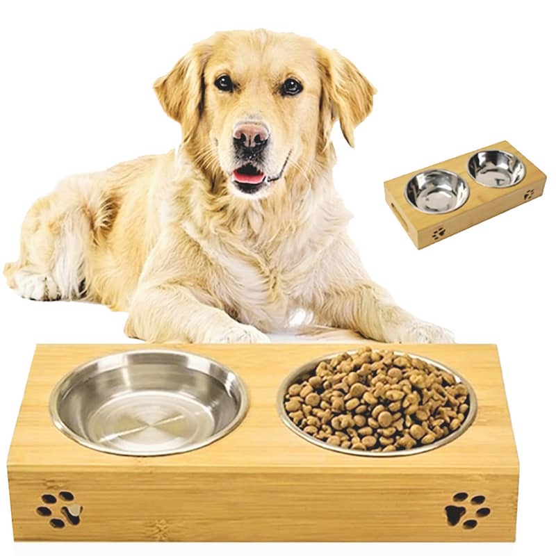 Bamboo Cat/Dog Feeder 6