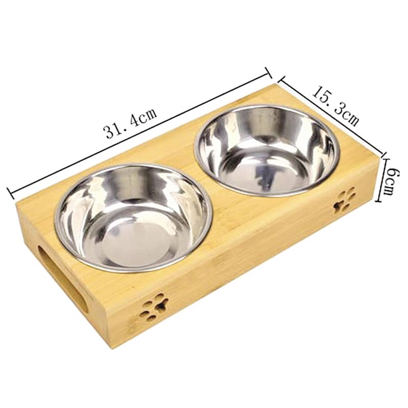 Bamboo Cat/Dog Feeder 10