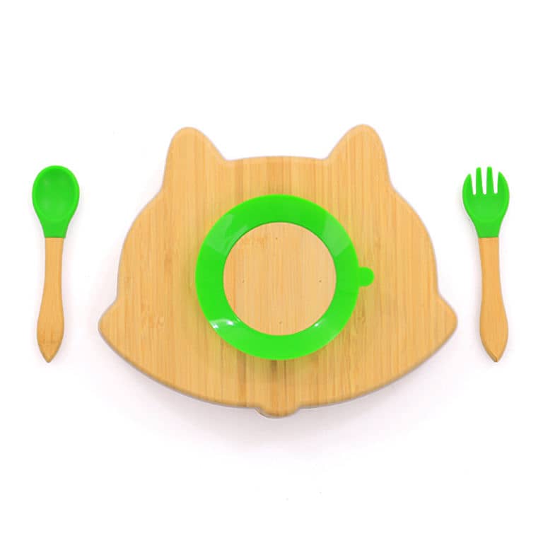 Bamboo Baby Feeding Plate 2