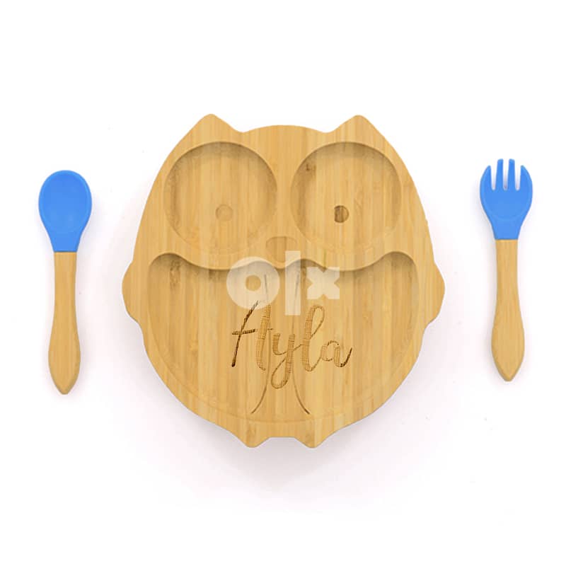 Bamboo Baby Feeding Plate 4