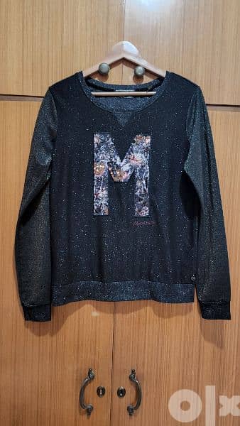 Maison scotch glitter knit pull top Sweatshirt 38 S/M بلوزة