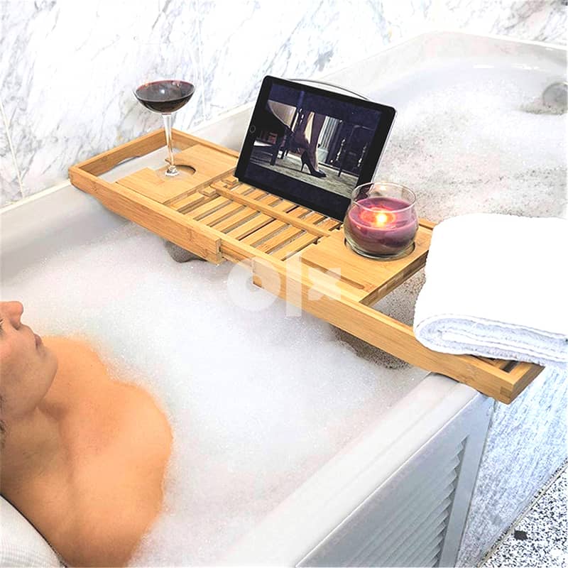 Bamboo Bathtub Tray 0