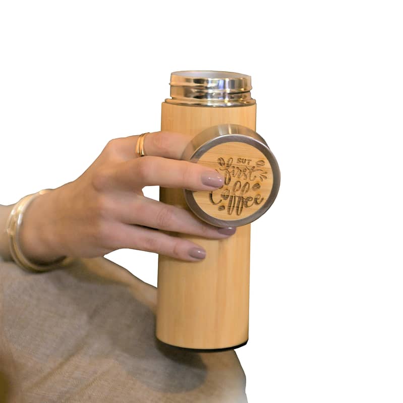 Bamboo Thermos Bottle 0