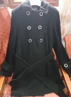 thick black coat