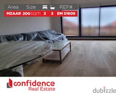 Semi furnished 200 SQM  Duplex in Mzaar! REF#EM51609