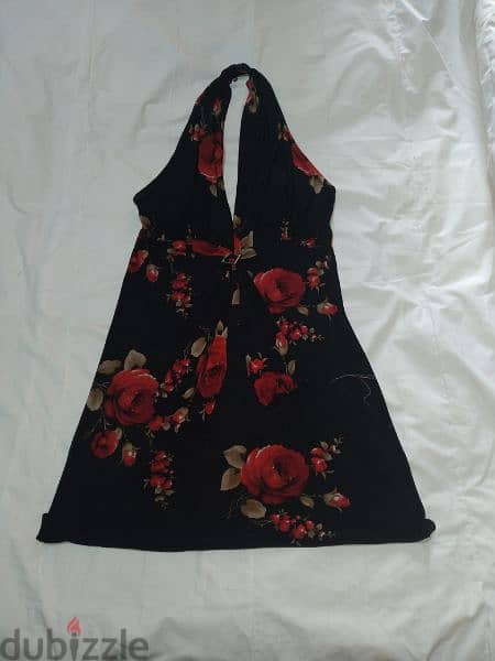 dress m to xxl black with red roses prints turkey 1