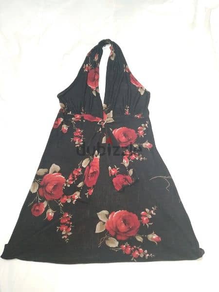 dress m to xxl black with red roses prints turkey 3