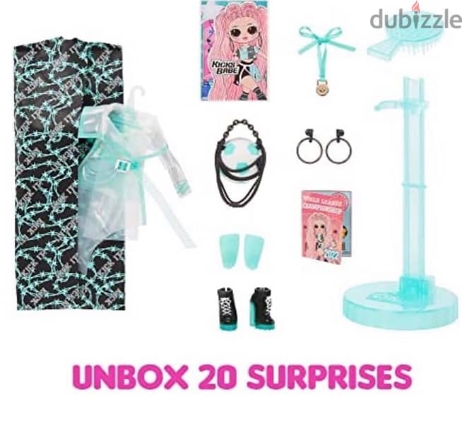 Lol Surprise OMG Sports Fashion Doll Kicks Babe with 20 Surprises