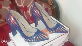 Blue high heels 38