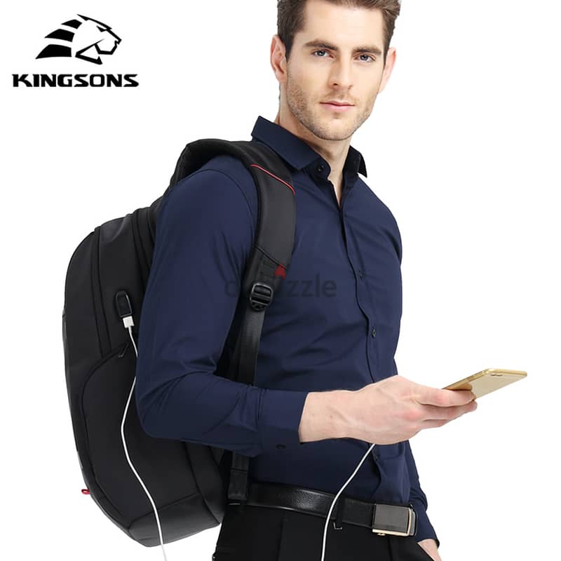 Kingsons Large & Multifunctional Design Backpack KS3140W in